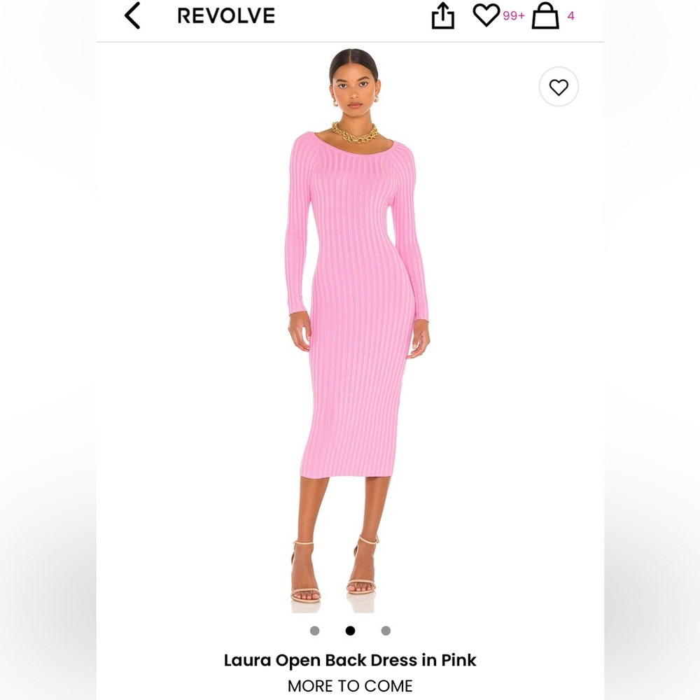 MORE TO COME LAURA OPEN BACK DRESS IN PINK